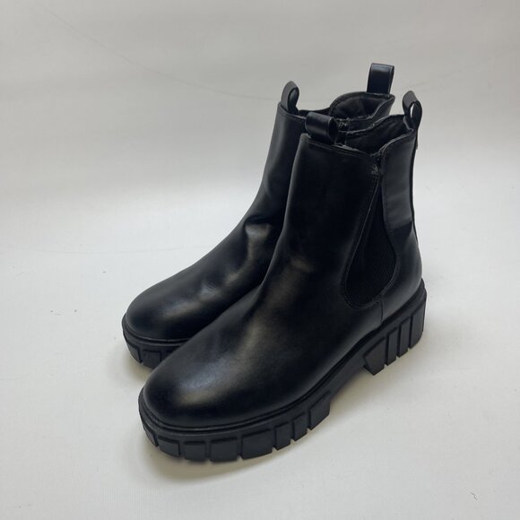 Madden NYC Chunky Chelsea Platform Lug Boots Women's Size 9 Black Comfort - Picture 4 of 13